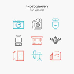 Photo camera icons set. Vector illustration