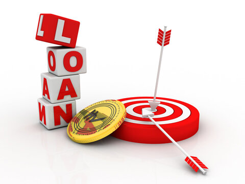 3d rendering business loan concept
