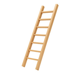 Flat Wooden Ladder Outline for DIY and Construction Projects
