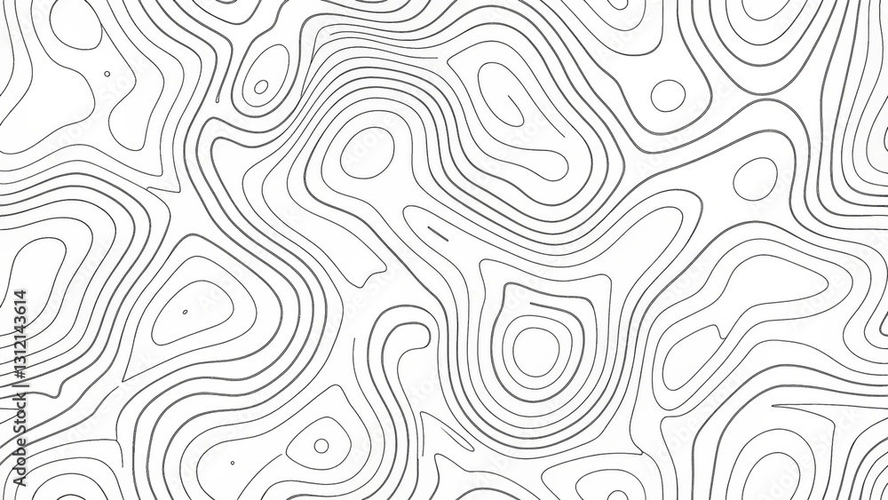 Poster background of topographic line contour map, geographic grid map with space for copy. background of t