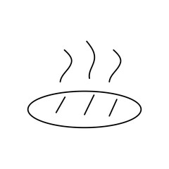 Vector illustration of fresh bread. Single icon vector