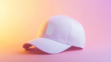 Fototapeta premium Stylish white baseball cap