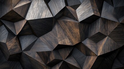 Abstract dark wood geometric pattern wall texture