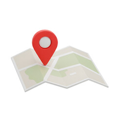Minimal Folded Map with Location Pin Image Variant 2