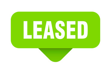 leased sticker. leased sign on transparent background