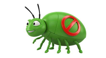 Pest Control System Bug with Stop Sign Image Variant 1