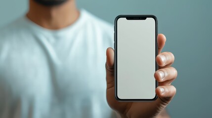 Man holding phone, mobile technology, communication and modern lifestyle in the digital age of information access