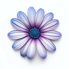 A stunning purple flower with blue center, showcasing vibrant petals and intricate details, perfect for nature lovers.