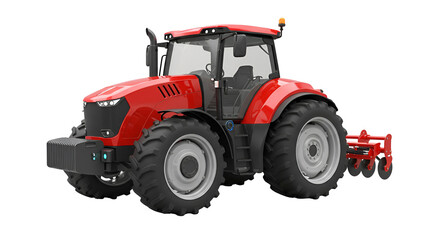 Obraz premium Flat Self-Driving Tractor Icon with Automation Lines for Smart Farming