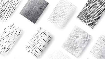Obraz premium Woven fabric texture in soft monochromatic hues Elegant white marble tiles featuring subtle gray veins,