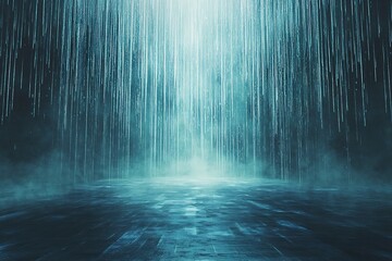 Digital Rain Futuristic Technology Background