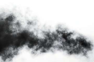 Fototapeta premium Abstract Black Smoke Cloud, Environmental Disaster