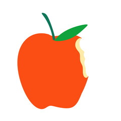 red apple isolated on white