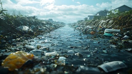 Gritty Photojournalistic Documentation of Microplastic Contamination in Water Supply