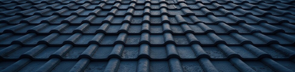 Interlocking black roof tiles, continuous pattern , backdrop, construction, dark tile pattern