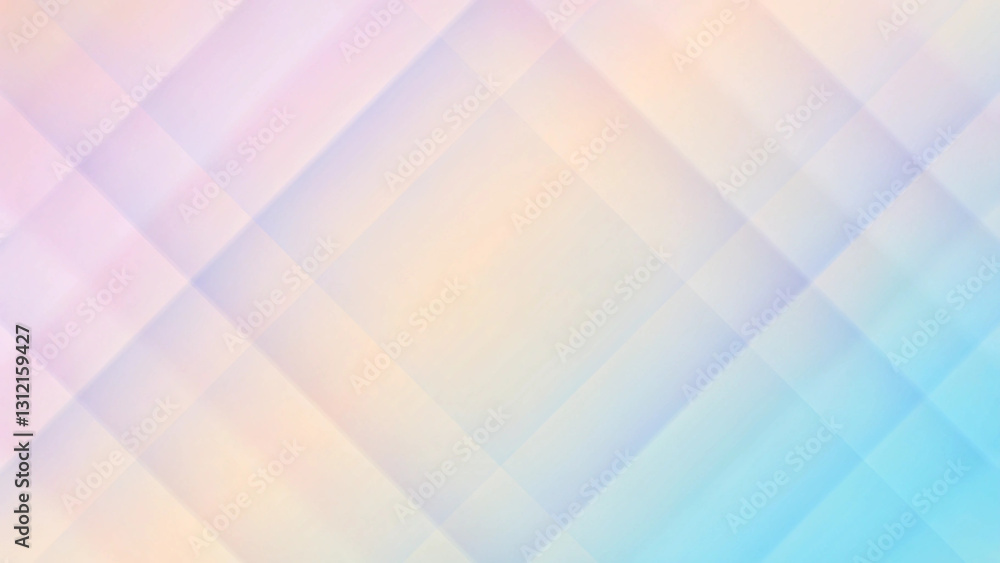 Poster abstract futuristic geometric shape overlapping on colorful pastel background. gradient diagonal rec