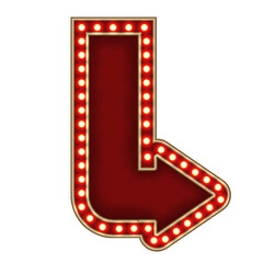 Shiny glowing horizontal retro light box vintage  casino frame vector