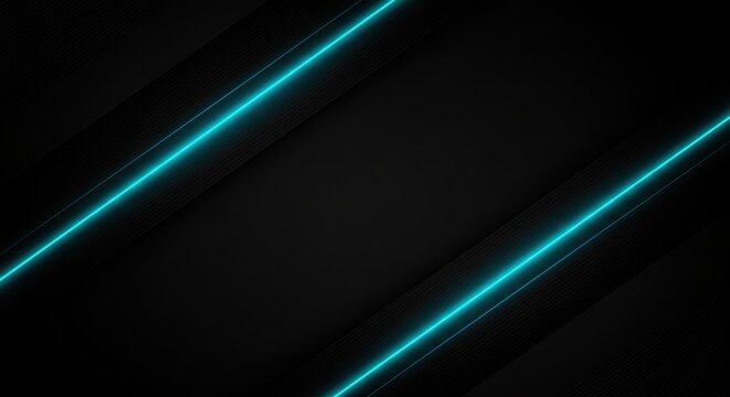 Luxury lines and blue lines on blck abstract banner background. Space for copying text. Luxury background, banner design style.