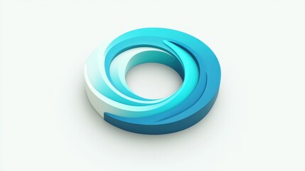 Abstract swirling ring graphic