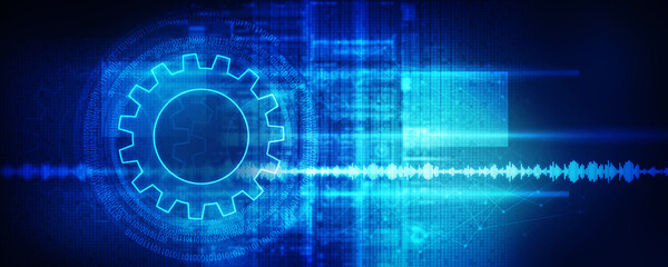 2d illustration abstract gear Network