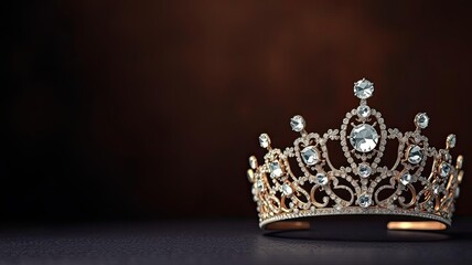 Sparkling Diamond Crown Regal Jewelry Luxury Headpiece