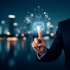 Future of Business Communication AI-Powered Holographic Mobile UI