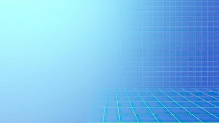 Abstract Blue Grid Background Modern Minimalist Design Studio Space Clean Textures