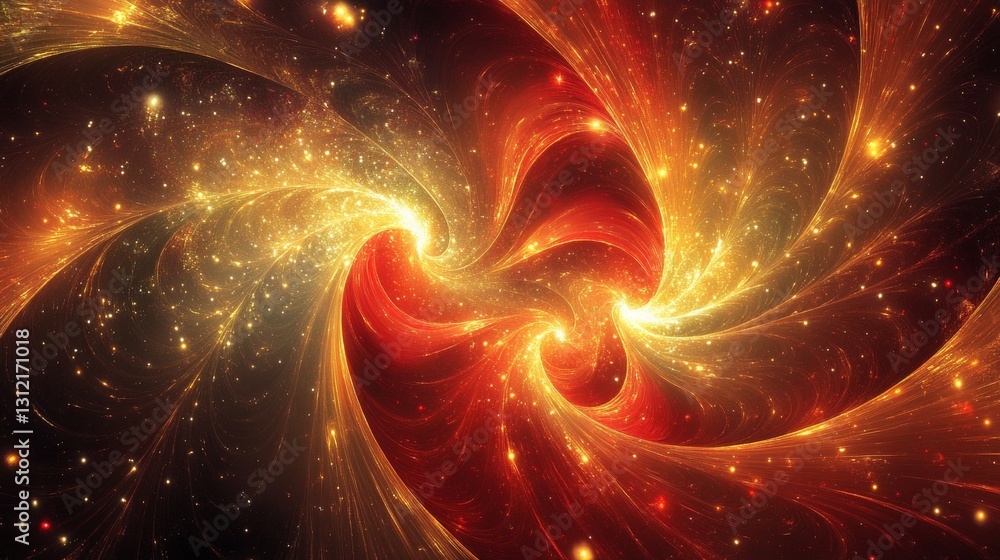 Poster dynamic cosmic swirls create stunning visual symphony outer space abstract art galactic environment 