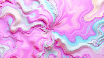 Abstract Pink Blue Swirl Marble Texture Background