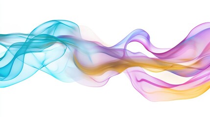 Colorful Flowing Brush Strokes in a Vibrant Landscape Composition with Smooth Gradients