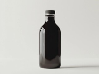 Fototapeta premium Dark, glossy, plastic bottle mockup