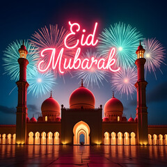 Eid Festivities A Burst of Light and Joy.