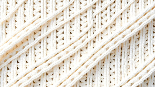White interworked pattern, knitted pattern background