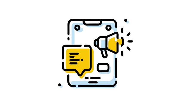 omni channel advertisements 2d icon animation