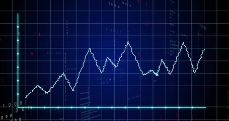 Image of data processing on black background
