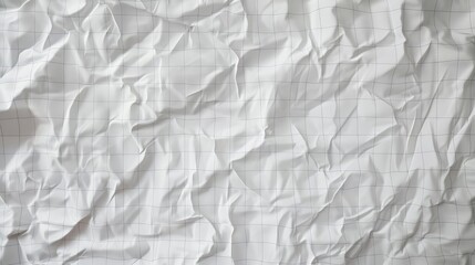 a close-up of crumpled white paper with faint grid lines