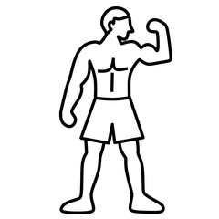 body builder vector icon. Fitness man