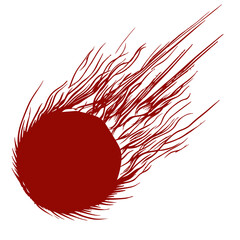 vector illustration of a red ball