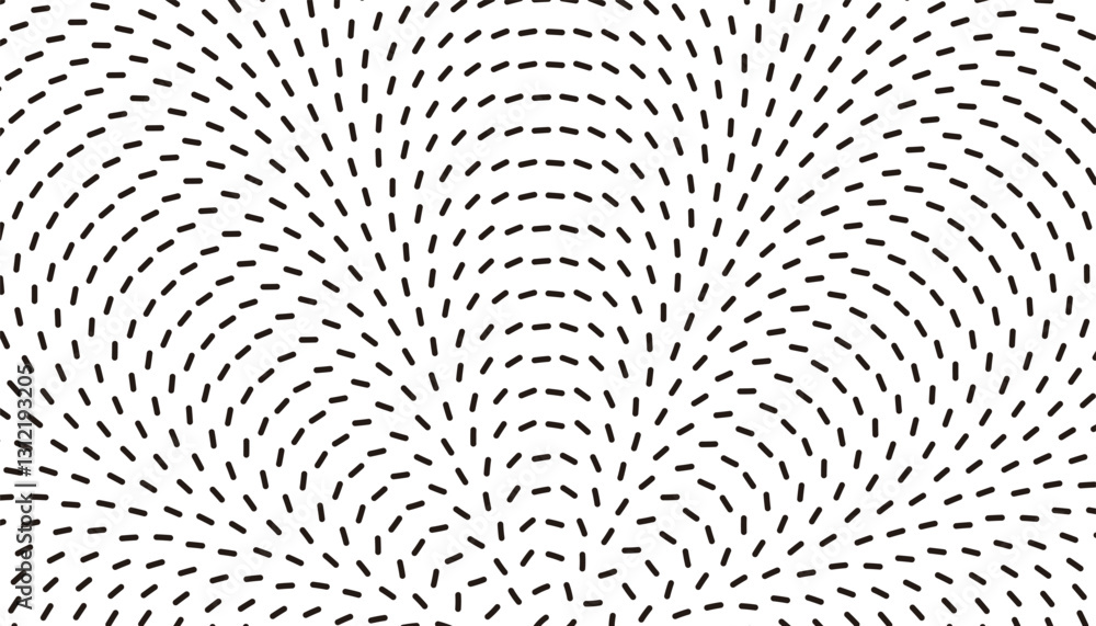 Poster black and white abstract ways of dash line. smooth transition of geometric pattern. vector format il