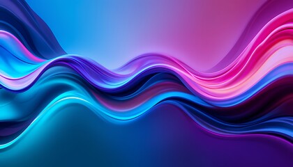Fototapeta premium Futuristic Flowing Waves with Vibrant Colors