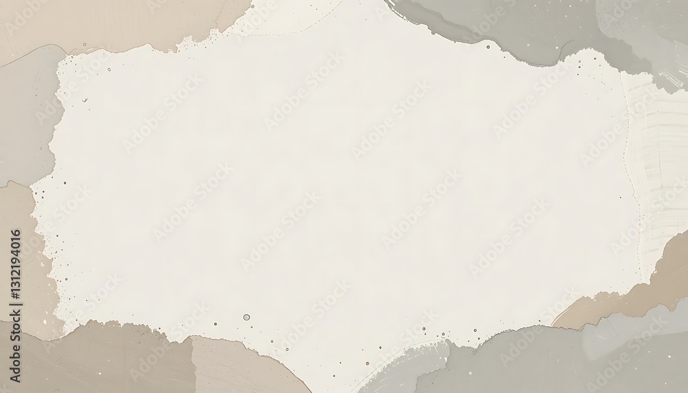 Aufkleber abstract beige frame design with soft watercolor textures for background use