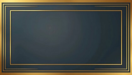Elegant Dark Blue Background with Golden Border for Luxurious Design