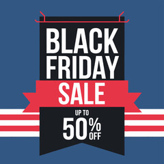Fototapeta premium Black Friday sales design vector 