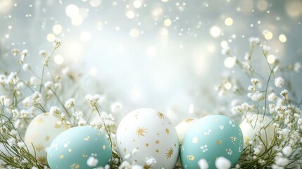 Discover vibrant easter eggs nestled among delicate flowers in this enchanting spring celebration