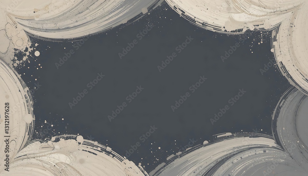 Poster abstract painted frame with space for text or graphic content