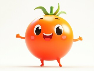 Fototapeta premium Cute cartoon tomato character