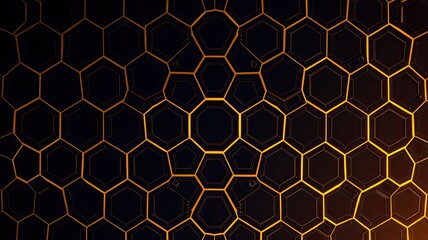 Obraz premium Abstract Gold Hexagon Pattern Background Geometric Design Honeycomb Texture
