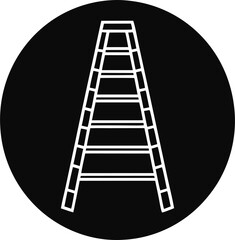 wooden ladder isolated on white