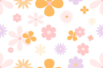 Spring Floral Pattern in Pastel Tones