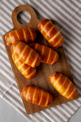 Homemade Kolache Rolls Ready to Eat, top view.